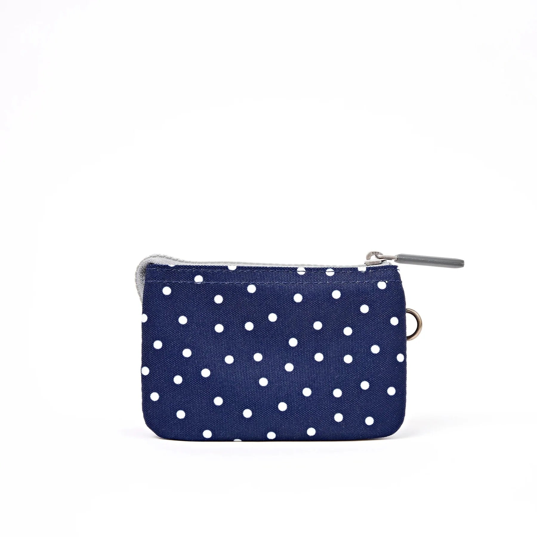 Roka Carnaby Small Wallet - Recycled Canvas - Navy Polka Dot (Limited Edition)