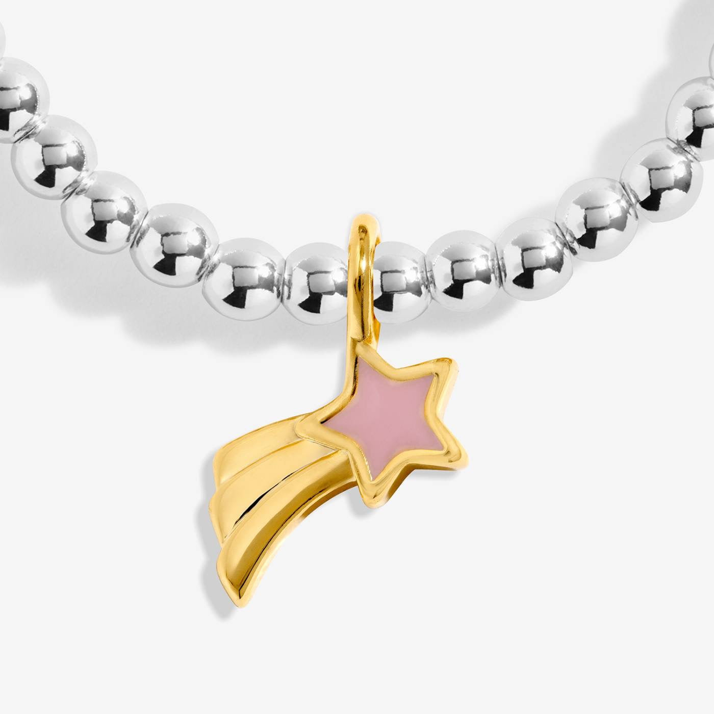 Joma Jewellery KIDS Confetti - You are the Brightest Star -  Silver Stretch Bracelet