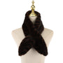 Park Lane - Faux Satin Lined - Faux Fur Pull Through Scarf - Dark Zebra