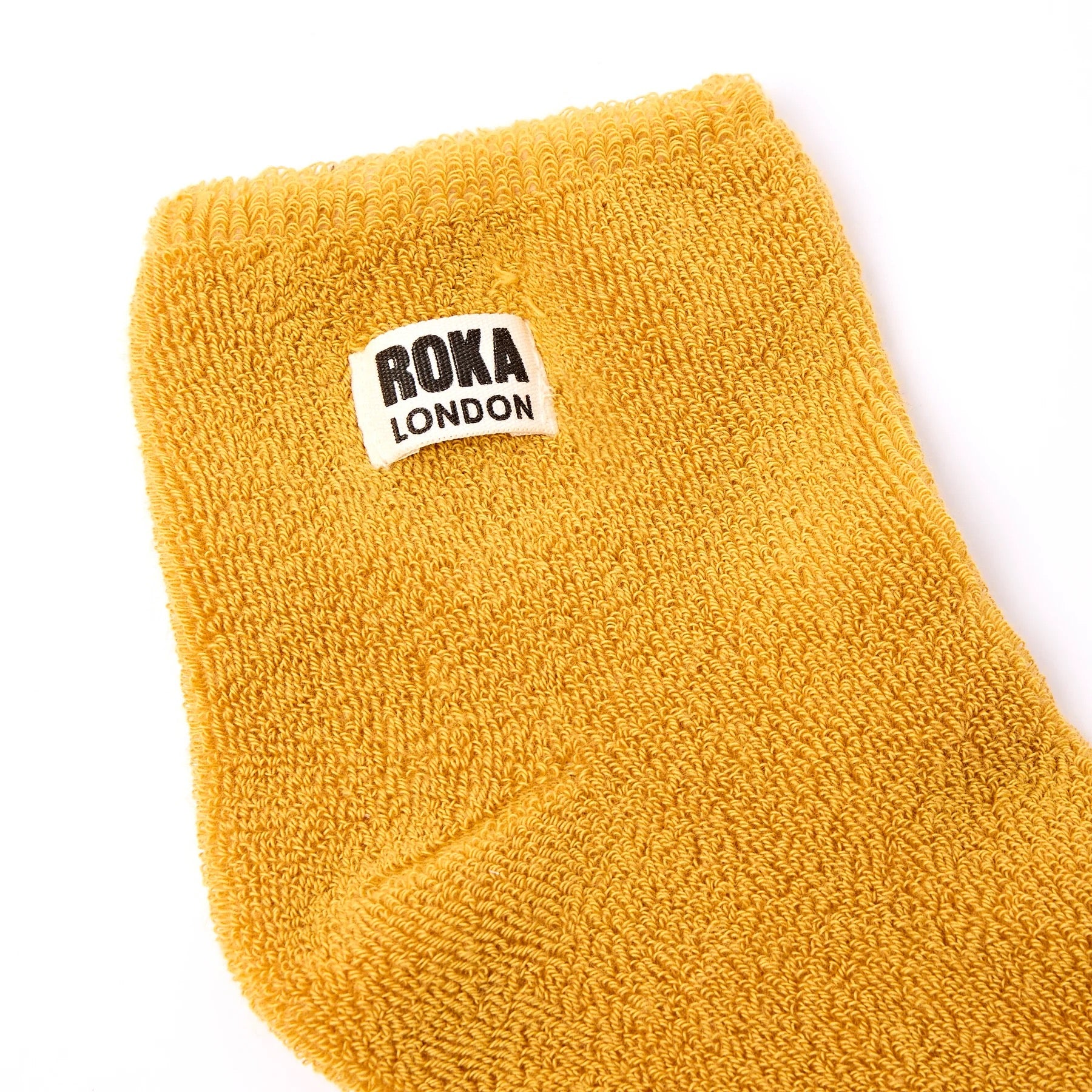 ROKA Watford Ladies Crop Towelling Socks - Corn (Mustard)