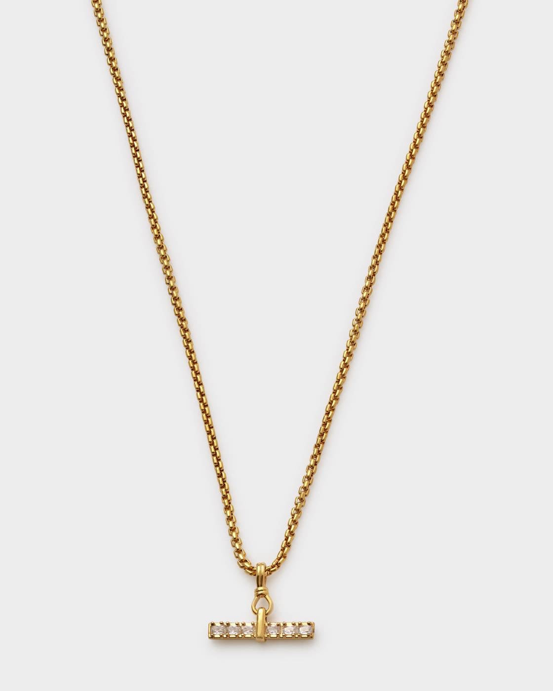 Katie Loxton Waterproof Jewellery - Lustre T-Bar - Gold Heart Necklace