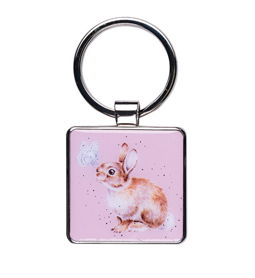'I Spy A Butterfly' (Rabbit) Keyring - Wrendale Design