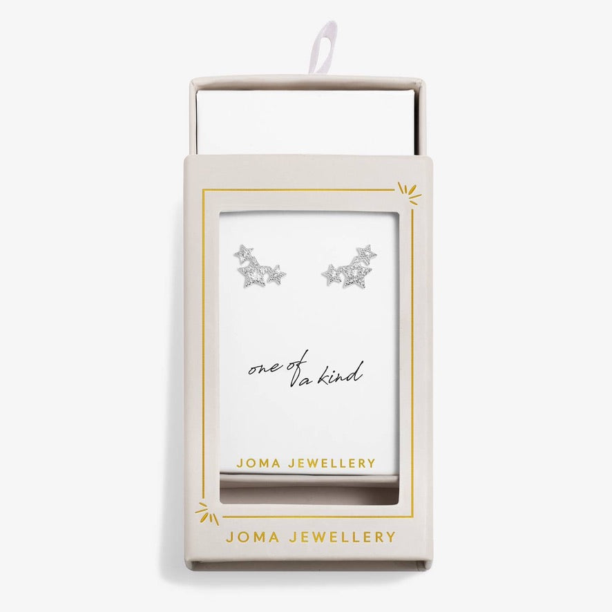 Joma Jewellery Moments to Shine - Amazing - Silver Plated Trio Stars Boxed Stud Earrings