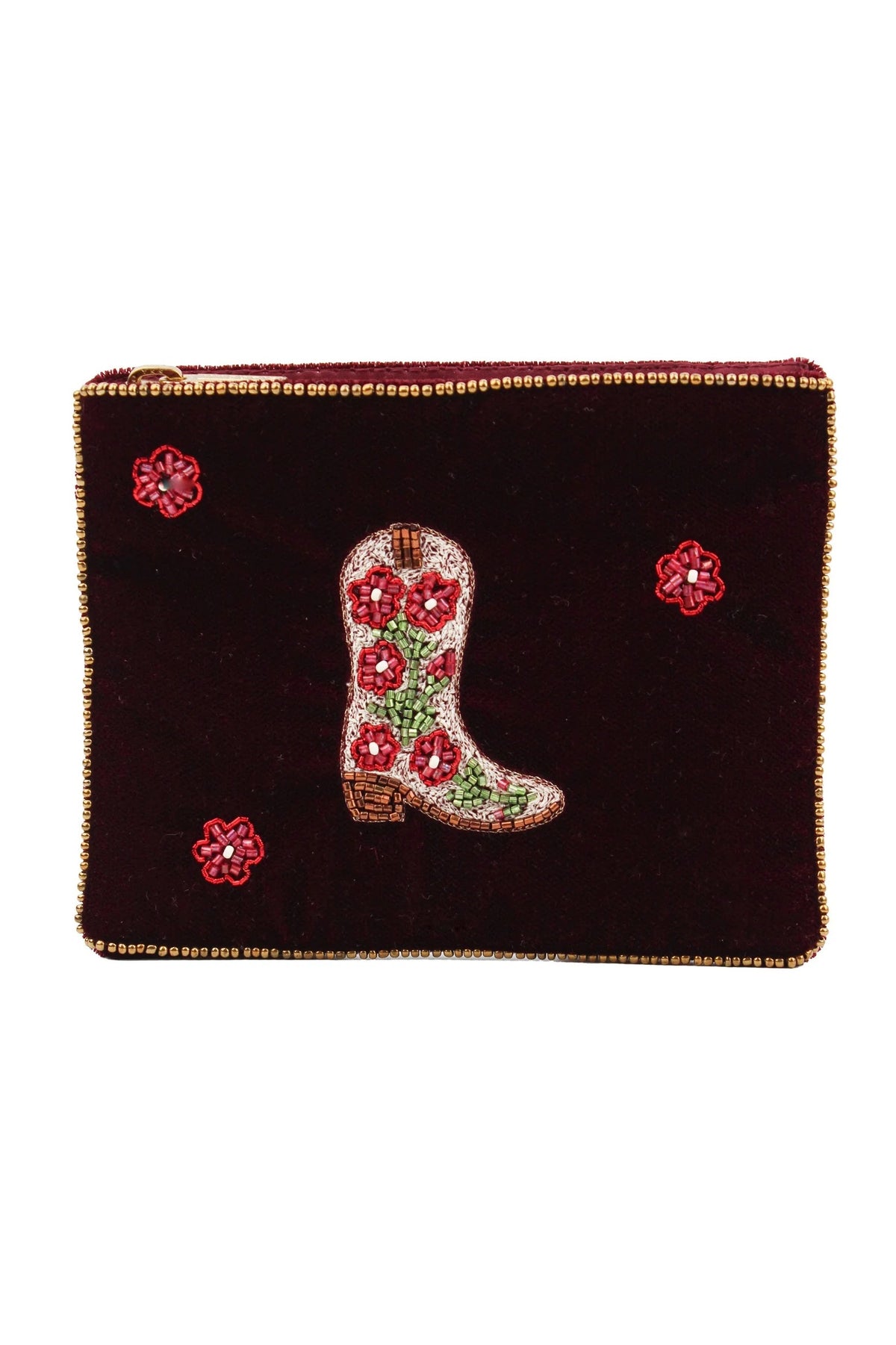 My Doris - Cowgirl Boot - Dark Plum Small Pouch
