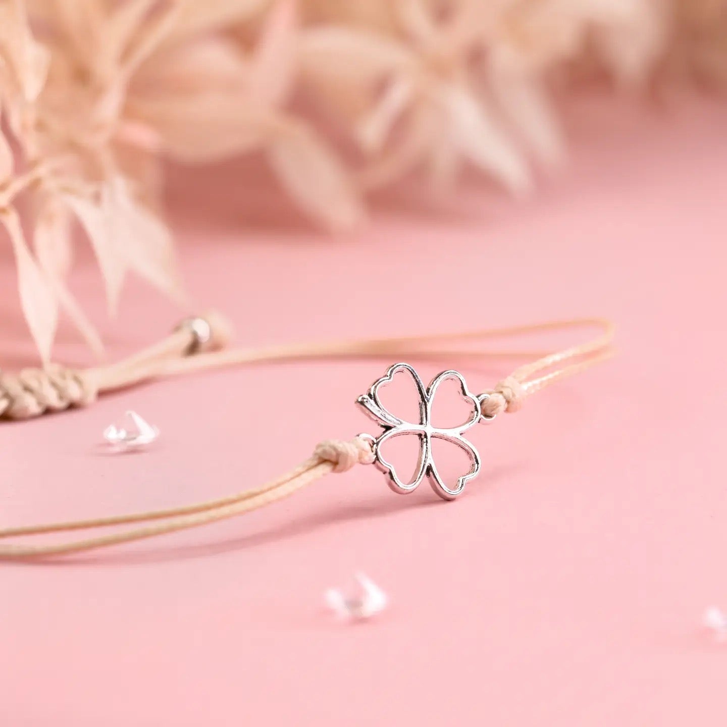Letterbox Love Seeded Card Bracelet - Good Luck - Four Leaf Clover