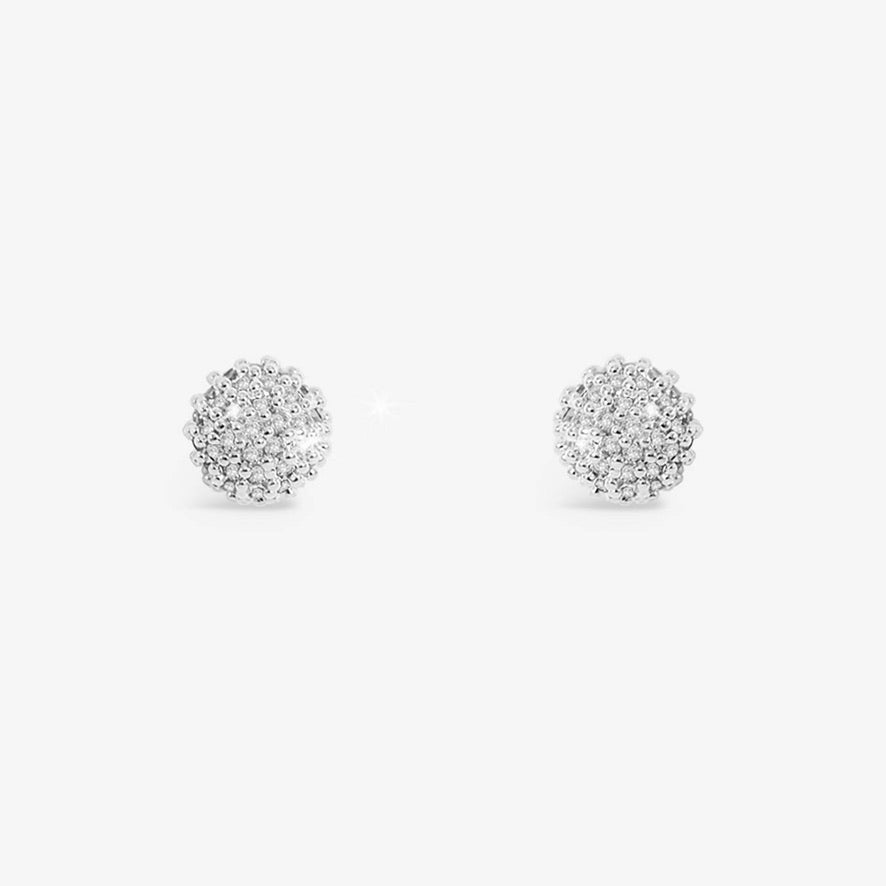 Joma Jewellery - Classic Collection - Pave Crystal Cluster Dome Stud Earrings