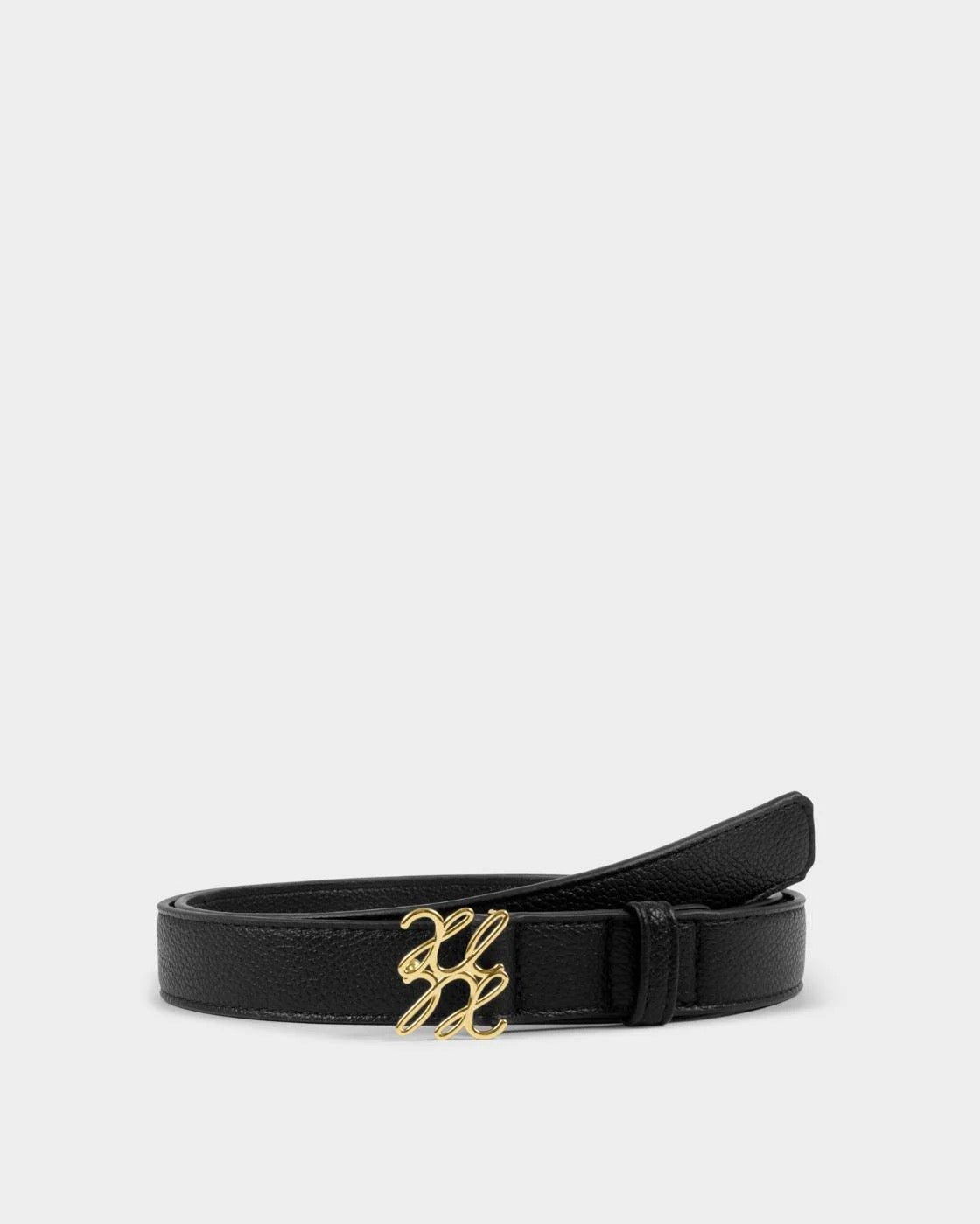 Katie Loxton -Signature Logo Belt - Black/Gold
