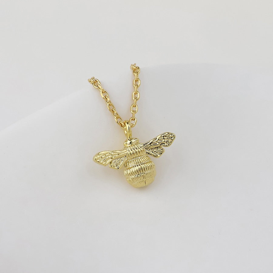 POM Honey Bee Pendant Necklace - Gold
