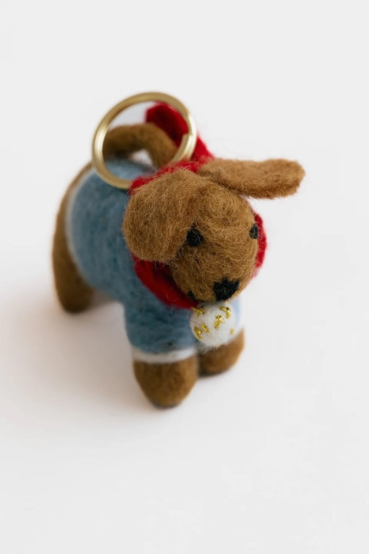 Lily &amp; Me - Windy Day Socks &amp; Felt Dog - Keyring &amp; Sock Gift Box Set