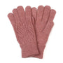 POM - Charlotte - Herringbone Cable Knit Plain Wool Gloves - Dusty Rose