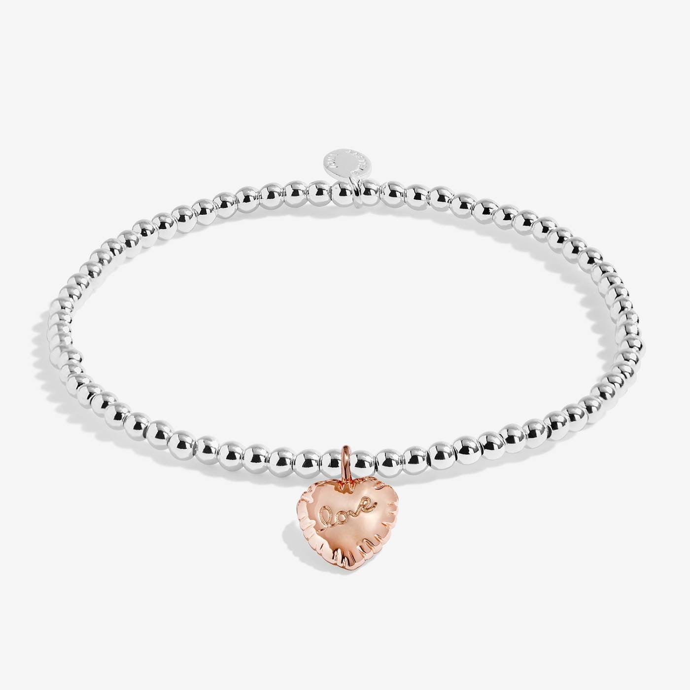 Joma Jewellery - 'A Little Birthday Love' - Silver &amp; Rose Gold Plated Bracelet