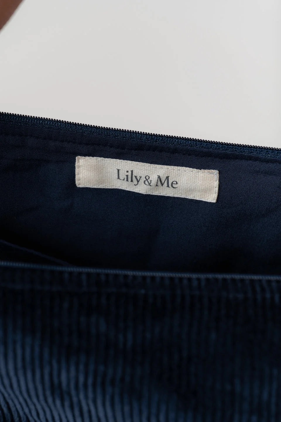 Lily &amp; Me - Jumbo Cord Sling Bag - Navy