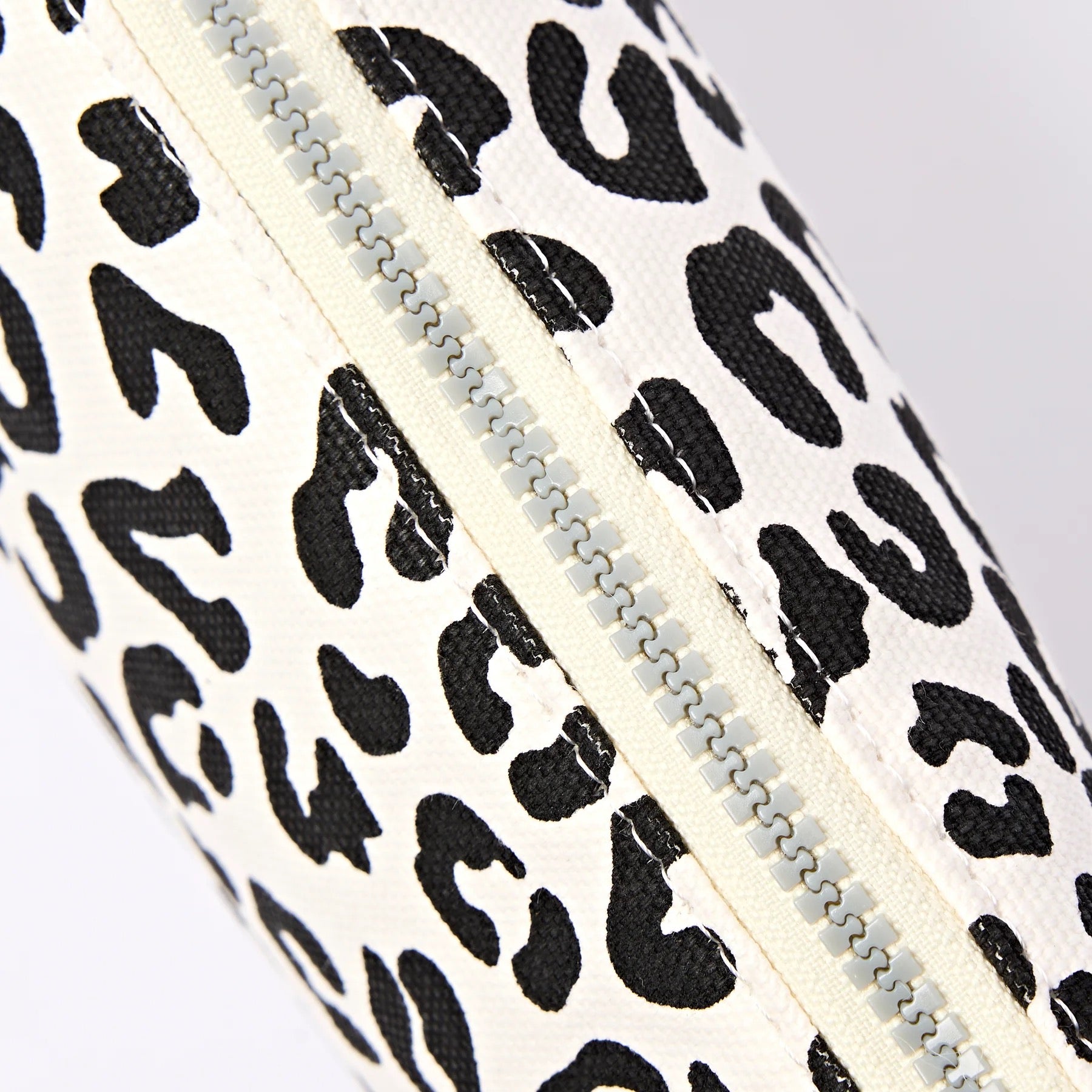 Roka Maida Vale Small Zip Pouch -Cotton Canvas - Summer Leopard