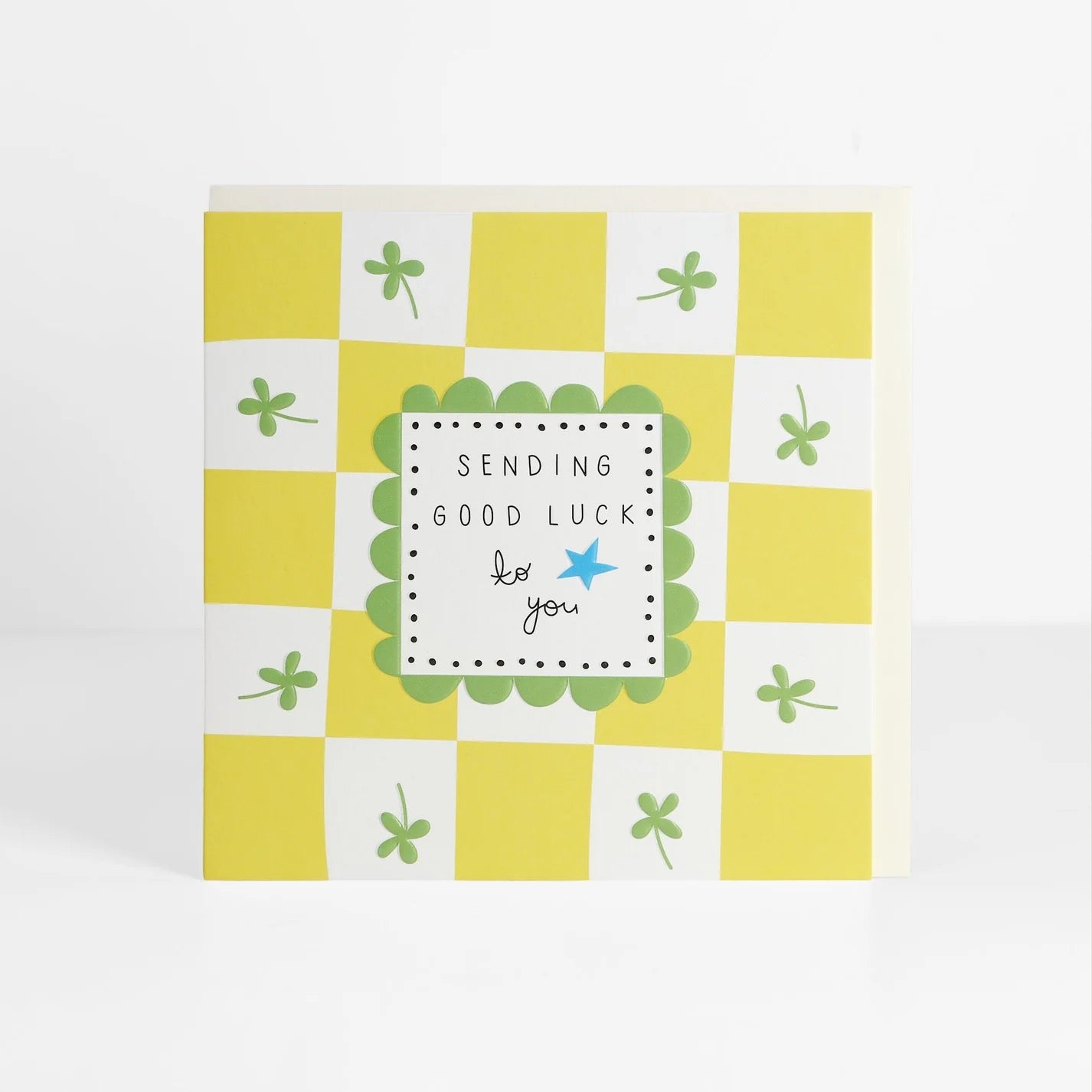 Sending Good Luck - Clover Squares - Card- Belly Button