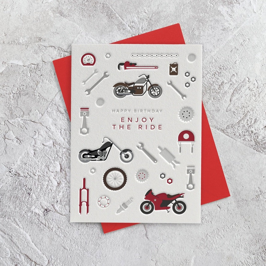 Heyyy - Motorbikes Enjoy The Ride - Birthday Card