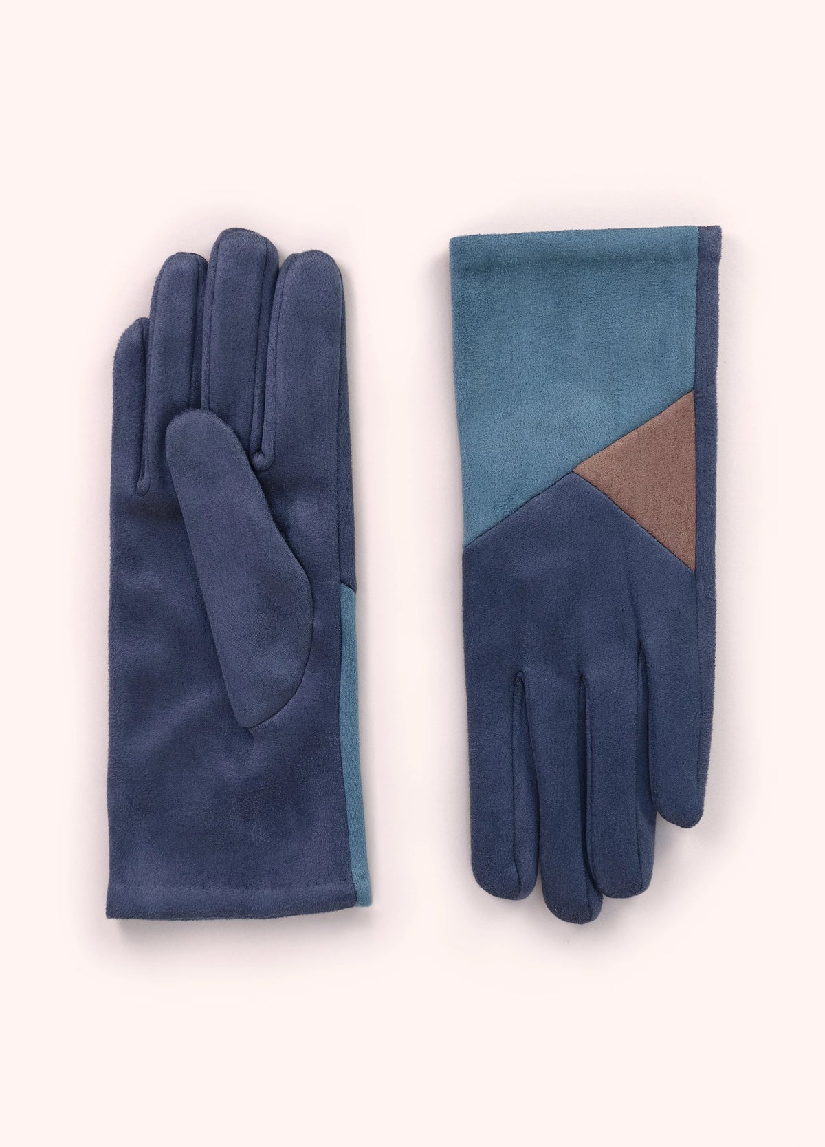 Powder - Roma - Geometric Design Gloves - Ice Blue Mix