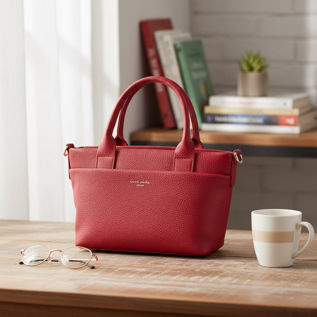 David Jones - (NVCM8324) - Small Grab Handbag - Tango Red
