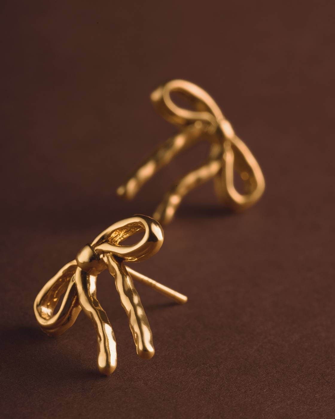 Katie Loxton Waterproof Jewellery - Novelle - Gold Bow Stud Earrings