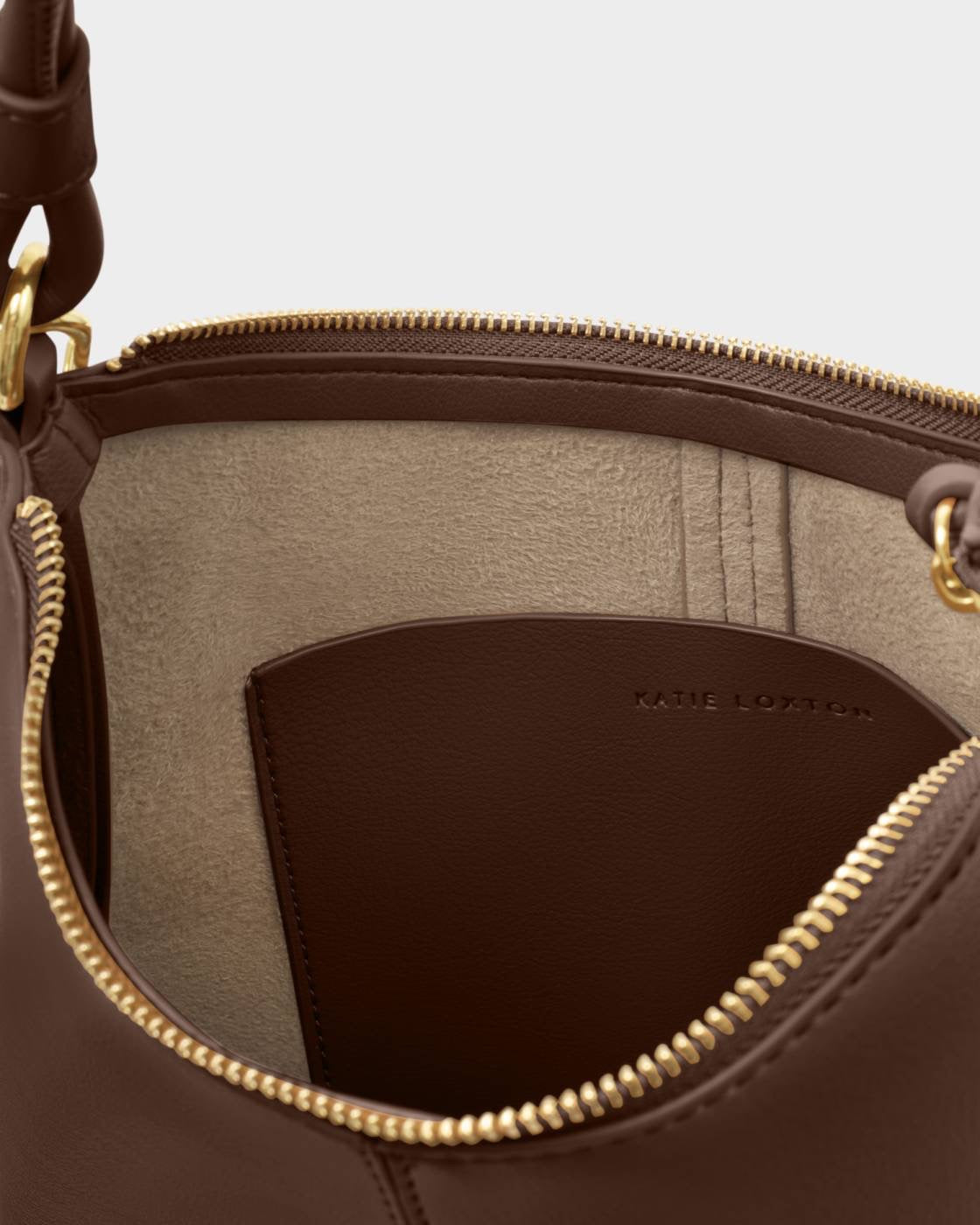 Katie Loxton - Hallie Satchel Handbag - Dark Chocolate