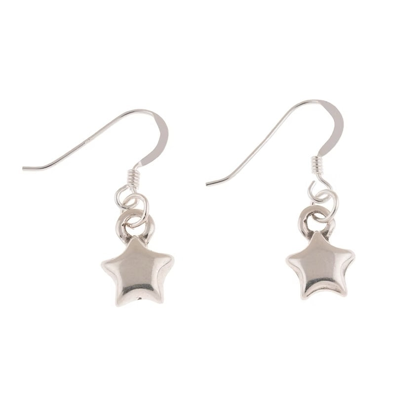 Carrie Elspeth Star Drop Earrings - Silver