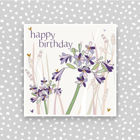 Molly Mae Happy Birthday Lilac & Greens Flowers Card