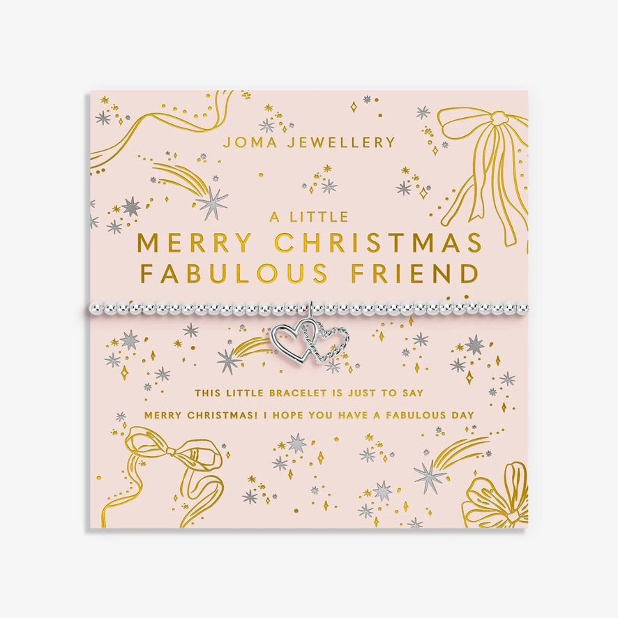 Joma Jewellery - A Little Merry Christmas Fabulous Friend - Silver Plated Bracelet