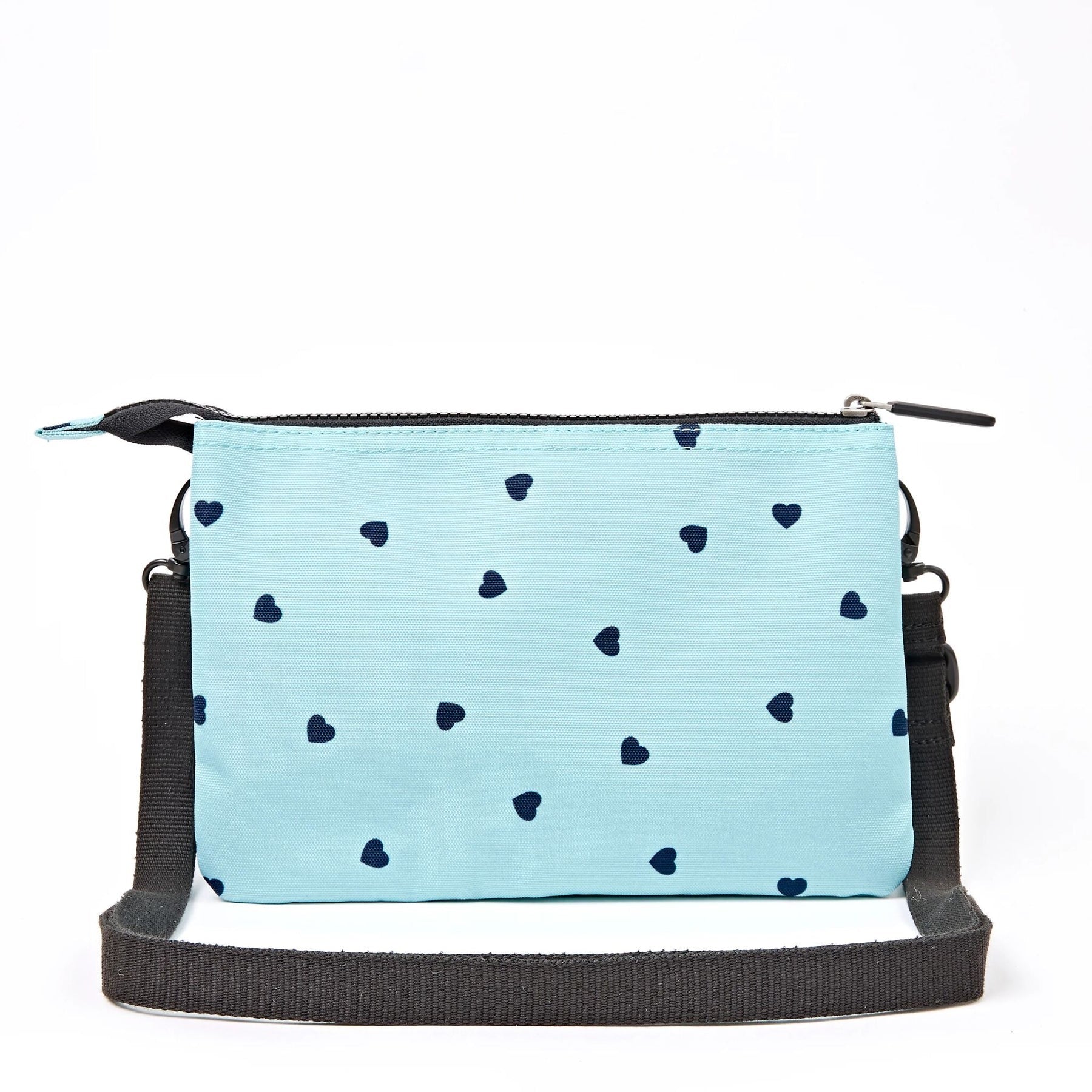 Roka Carnaby XL Crossbody-Recycled Canvas - Heart Print