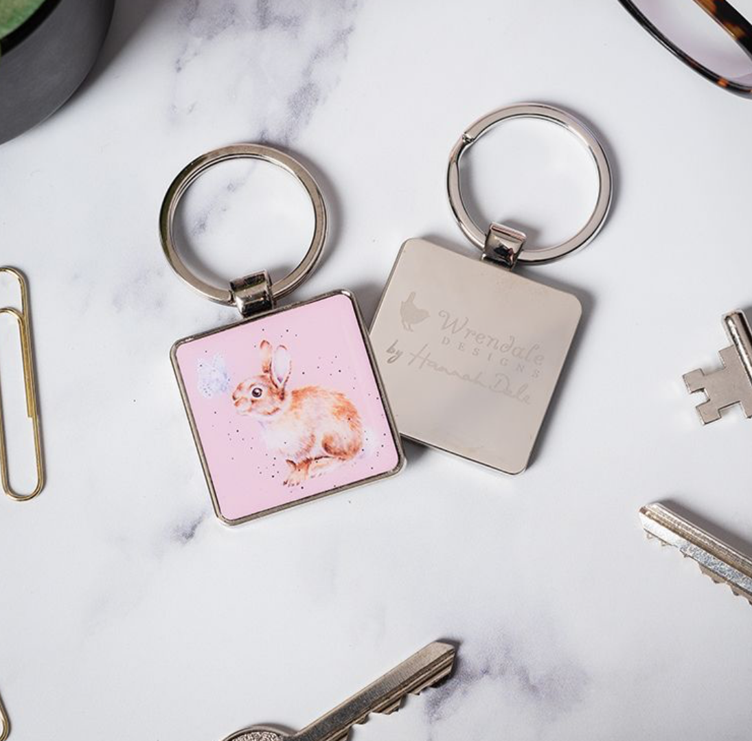 'I Spy A Butterfly' (Rabbit) Keyring - Wrendale Design