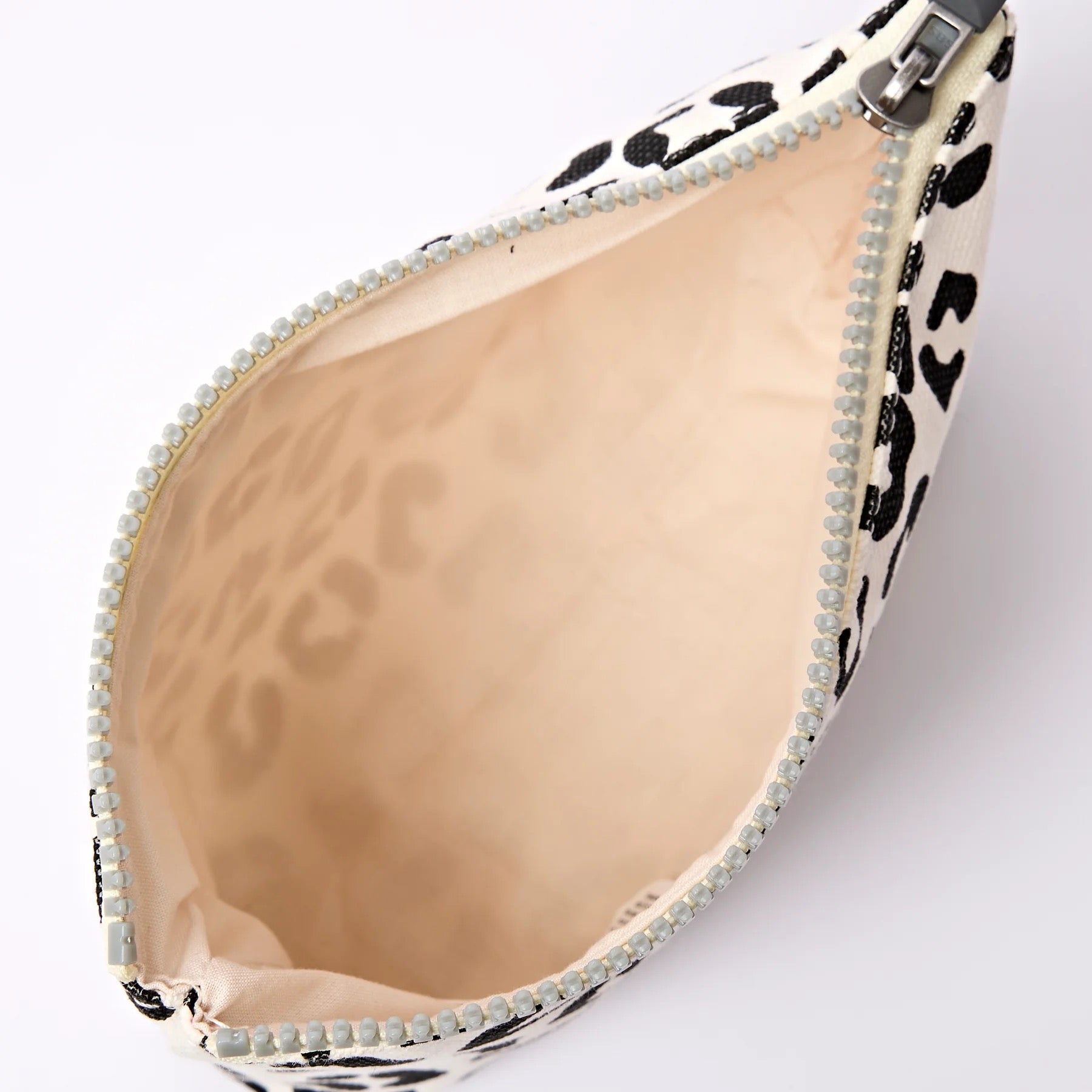 Roka Maida Vale Small Zip Pouch -Cotton Canvas - Summer Leopard