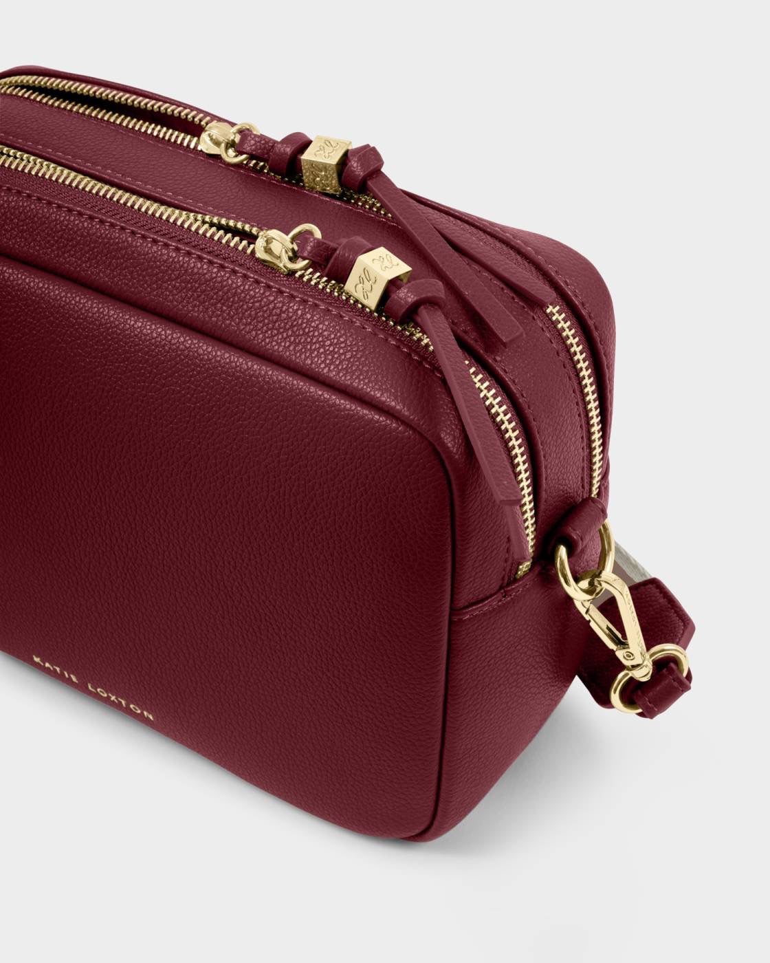 Katie Loxton - Lottie - Large Double Zip Crossbody Bag - Cherry