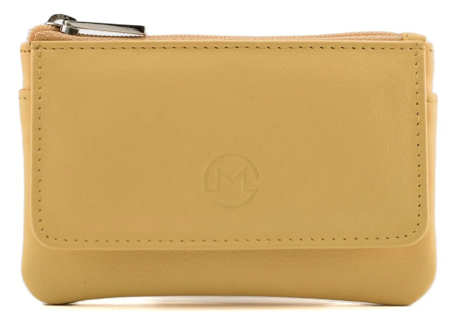 Mala Leather Origin Small Flap Coin Purse with RFID Protection (4110 5) - Lemon