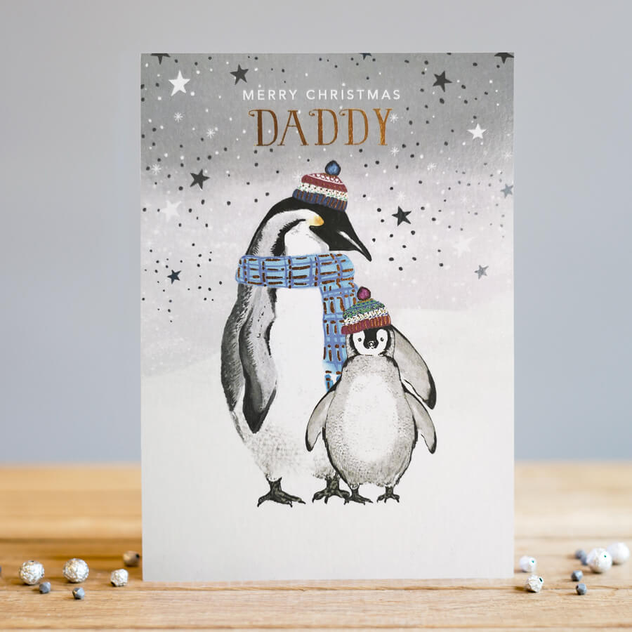 Louise Tiler Penguins Merry Christmas Daddy Card