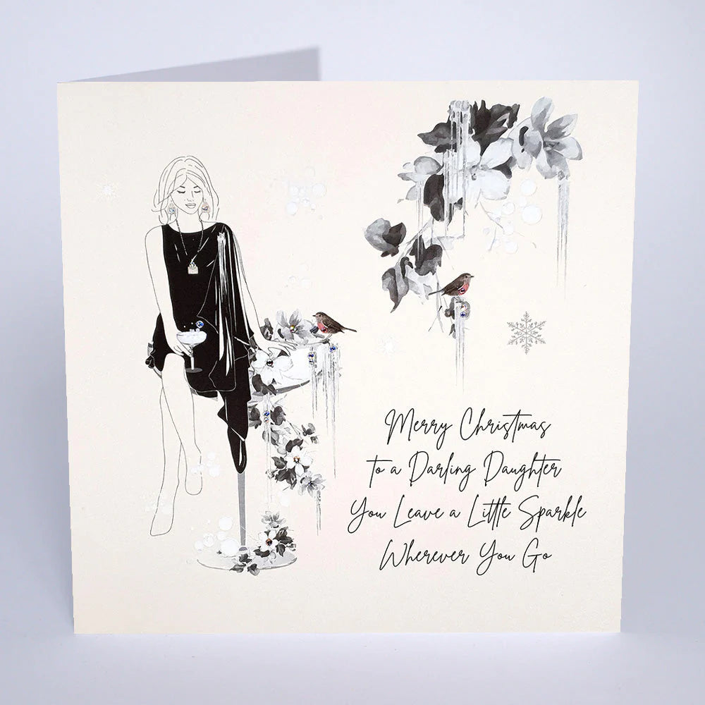 Five Dollar Shake -Daughter You Leave a Little Sparkle Christmas LARGE Card