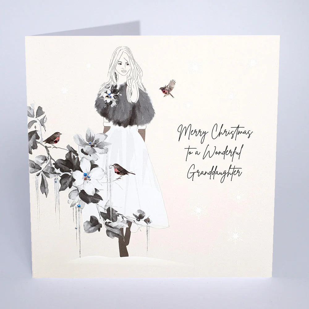 Five Dollar Shake -Merry Christmas Wonderful Granddaughter LARGE Card