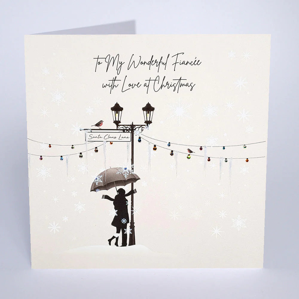 Five Dollar Shake -Wonderful Fiancee With Love at Christmas LARGE Card