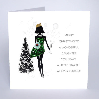 Five Dollar Shake -Wonderful Daughter Leave a Little Sparkle Christmas Card