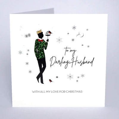 Five Dollar Shake -Darling Husband With All my Love for Christmas LARGE Card