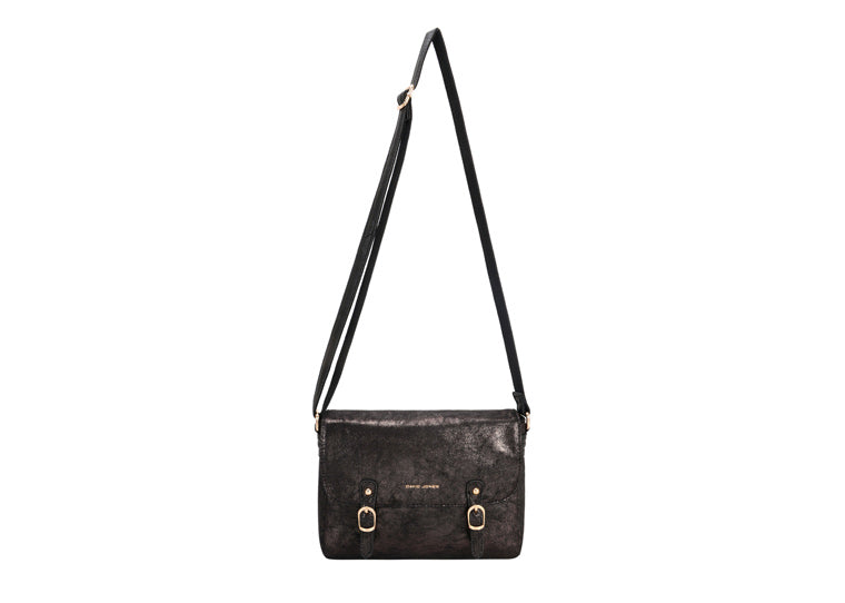 David Jones Handbag - Black Shimmer (CM6838)