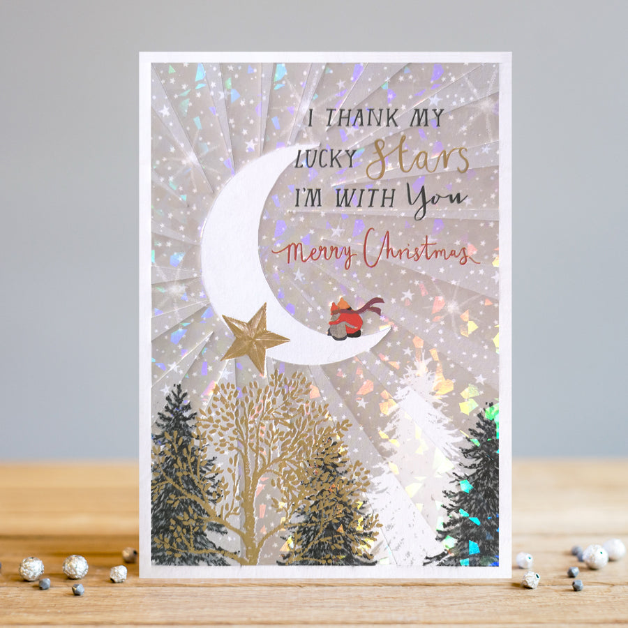 Louise Tiler I Thank My Lucky Stars I'm With You Christmas Card