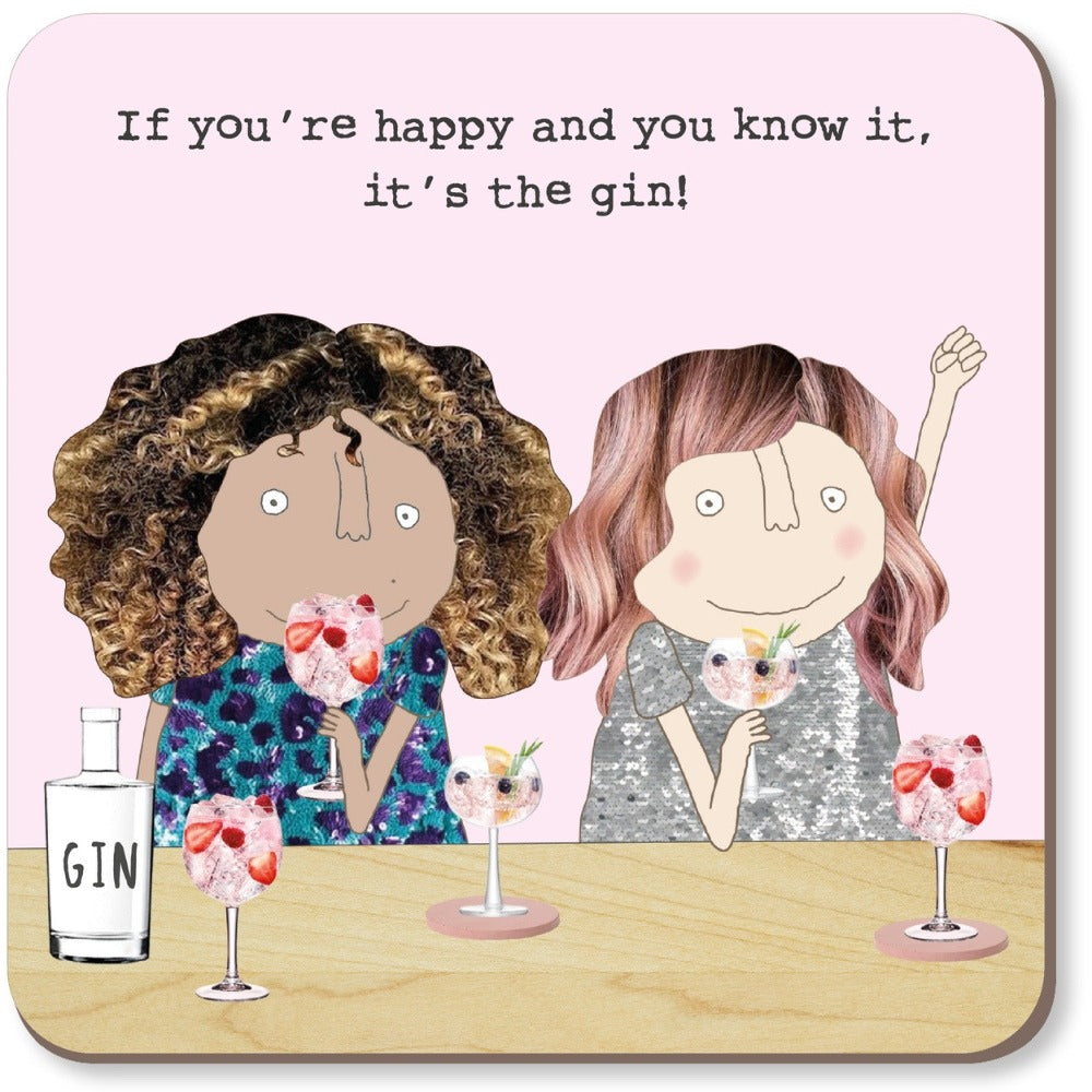 Rosie Made A Thing - Happy Gin  - COASTER