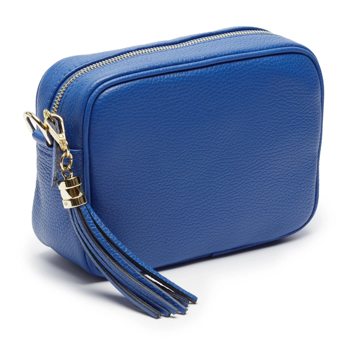 Elie Beaumont Designer Leather Crossbody Bag - Cobalt Blue (GOLD Fittings)