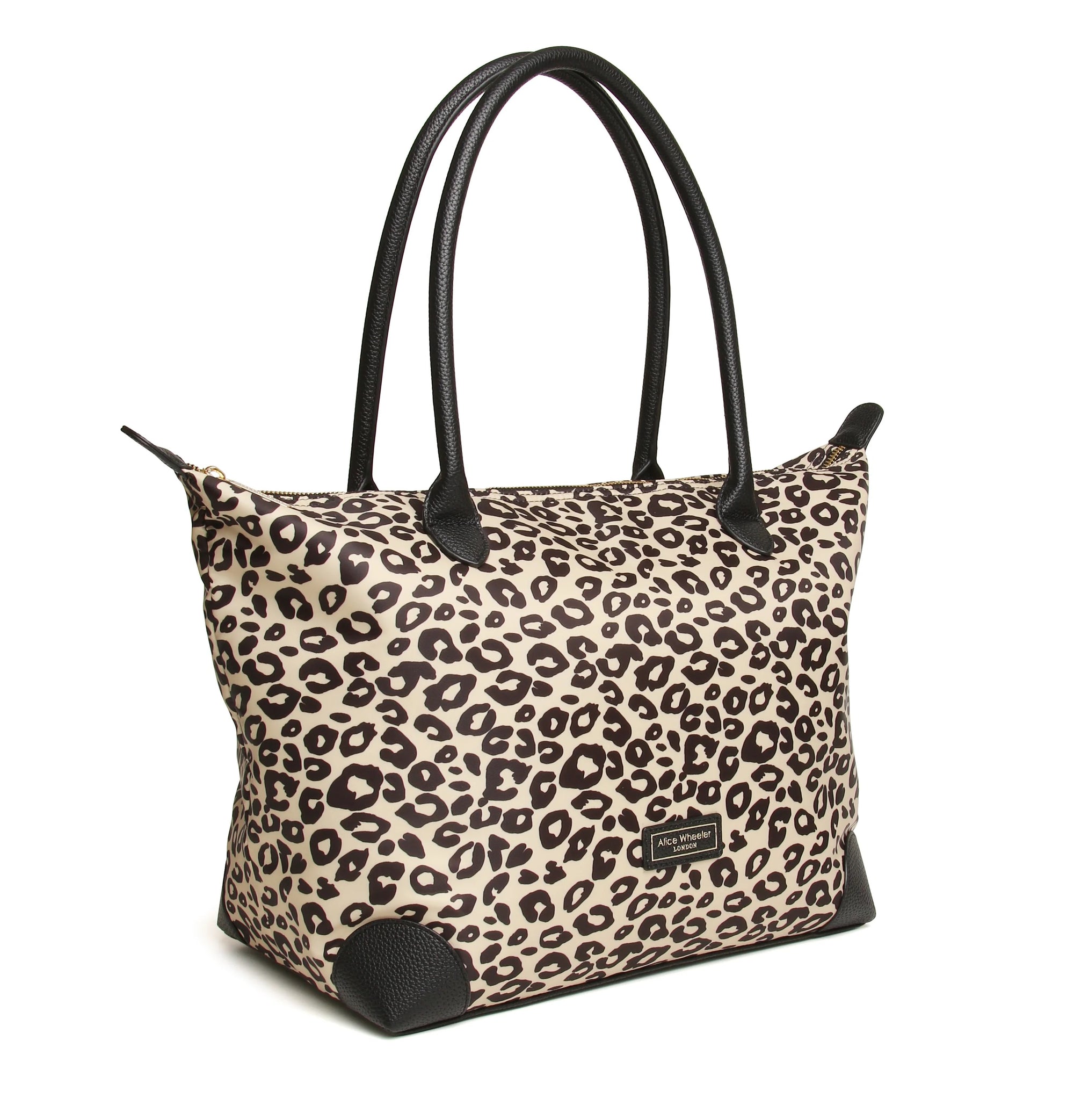 Alice Wheeler- Leopard Print - Shoreditch Large Tote Handbag