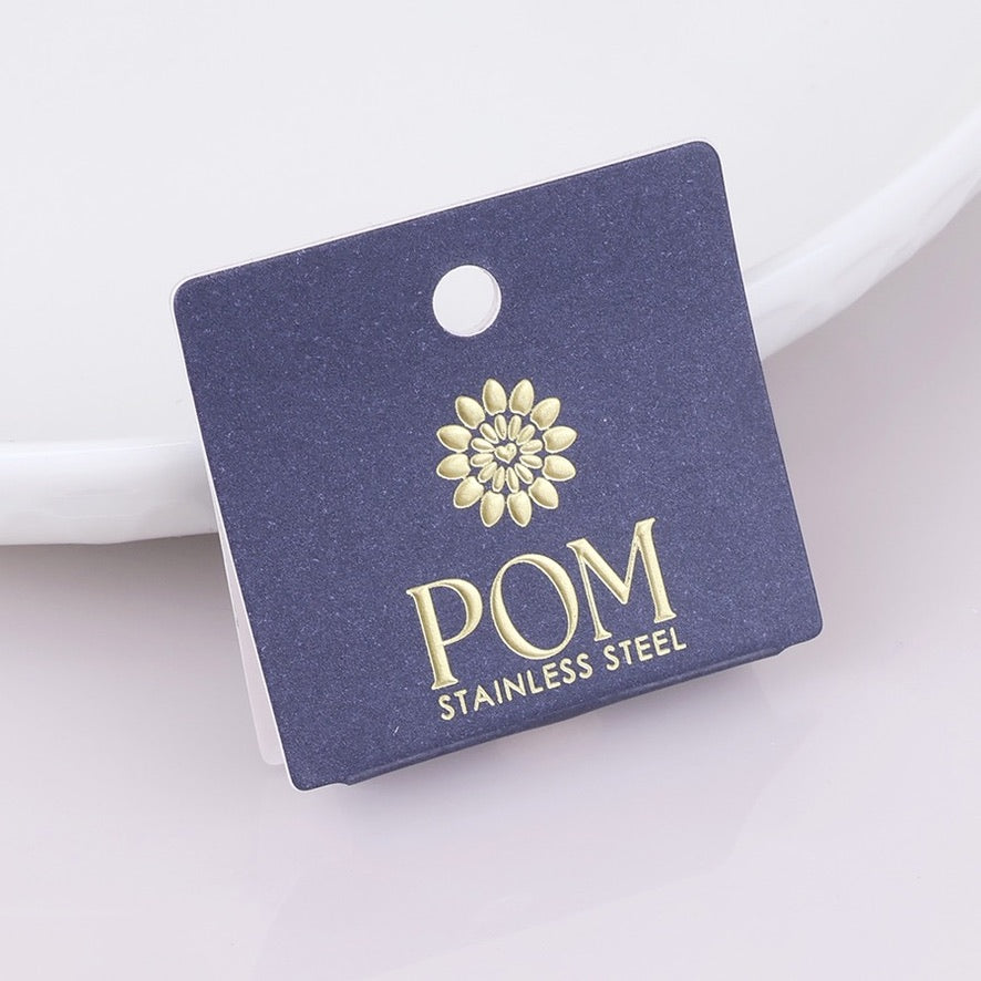 POM WATERPROOF - NYX Gold Plated Charcoal Black Tiny Faceted Crystal Full Beaded Necklace