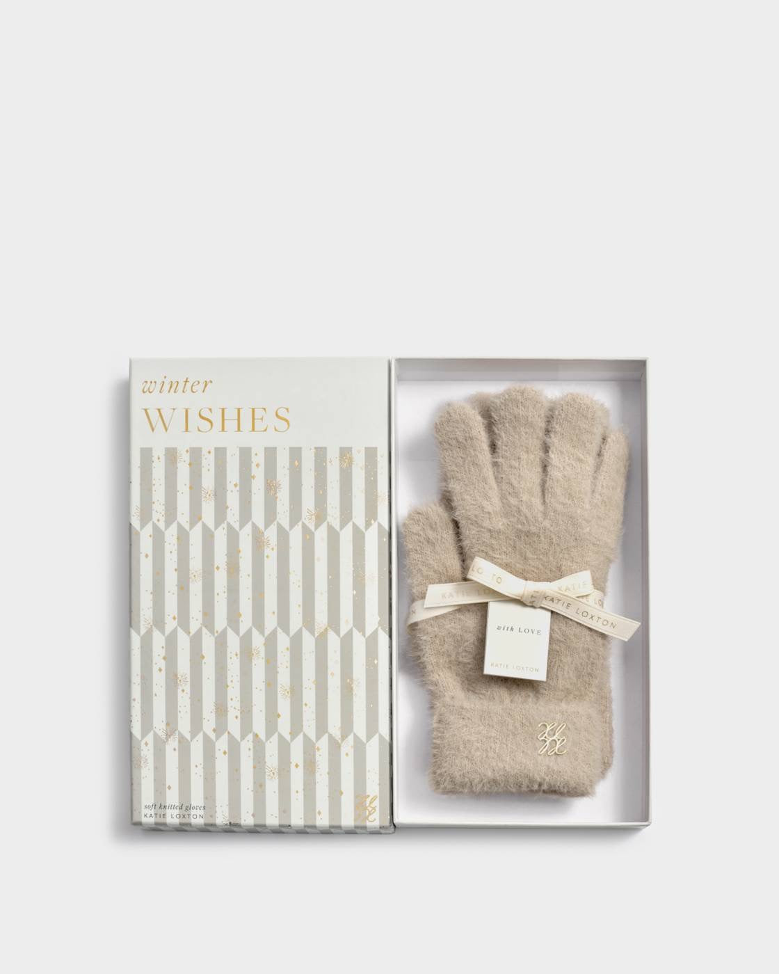Katie Loxton - Gift Boxed - Soft Knit Gloves - Taupe