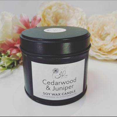 Jolu Boutique Cedarwood & Juniper Soy Wax Tinned Candle