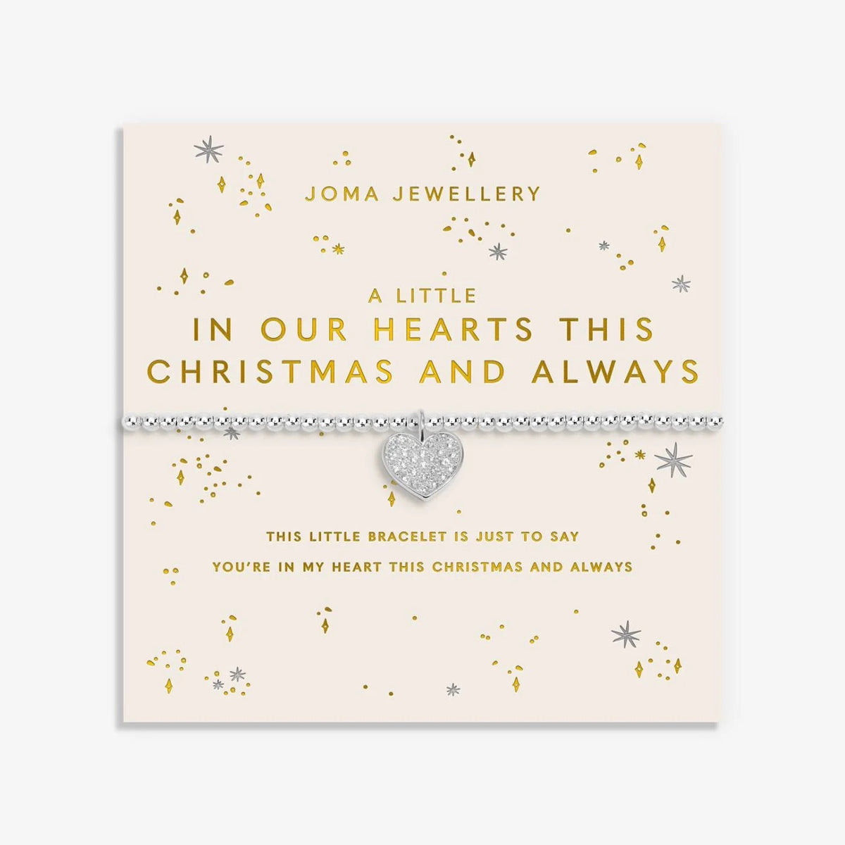 Joma Jewellery - A Little In Our Hearts This Christmas &amp; Always - Silver Plated Bracelet
