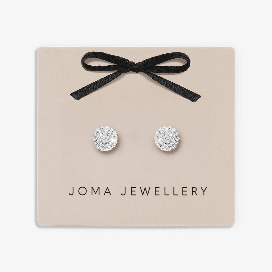 Joma Jewellery - Classic Collection - Pave Crystal Cluster Dome Stud Earrings