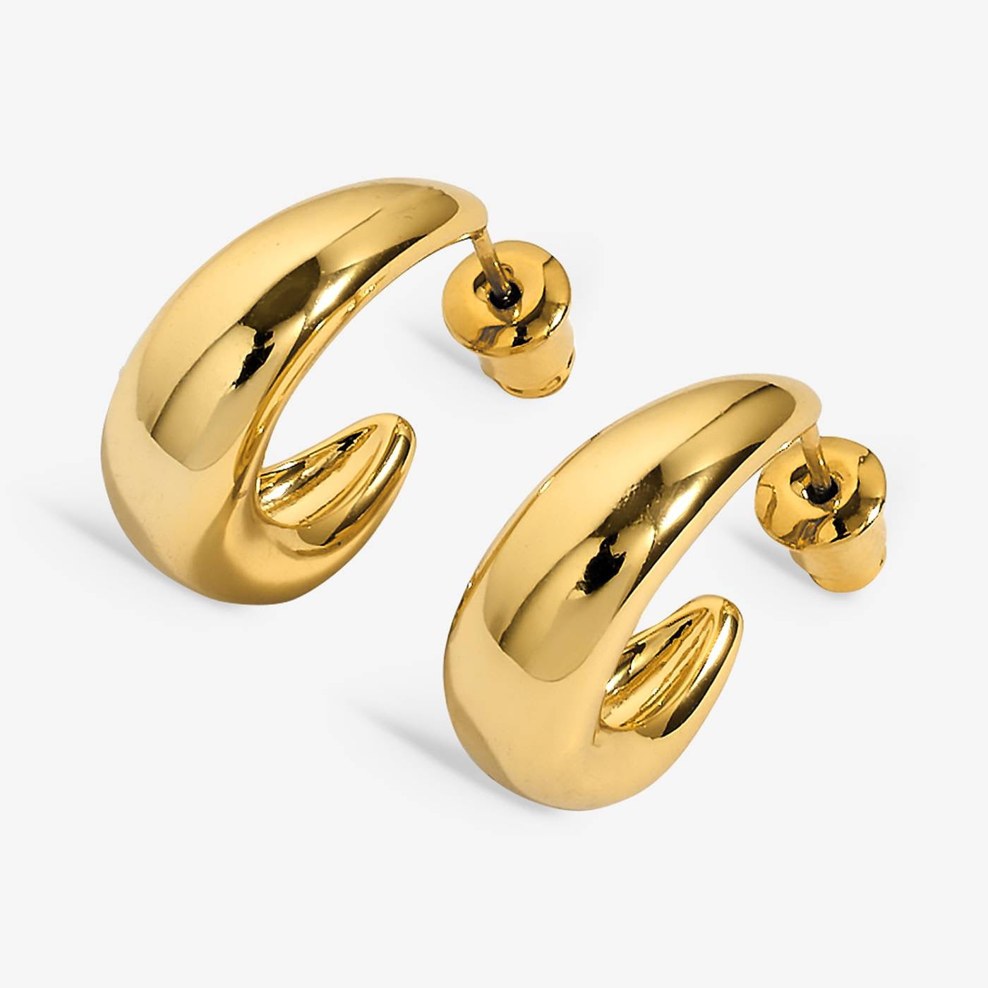 Joma Jewellery - Classic Collection - Statement Gold Huggie Hoop Earrings