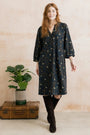Harvest - Stamp Print Jersey Dress - Burnt Caramel - Lily & Me