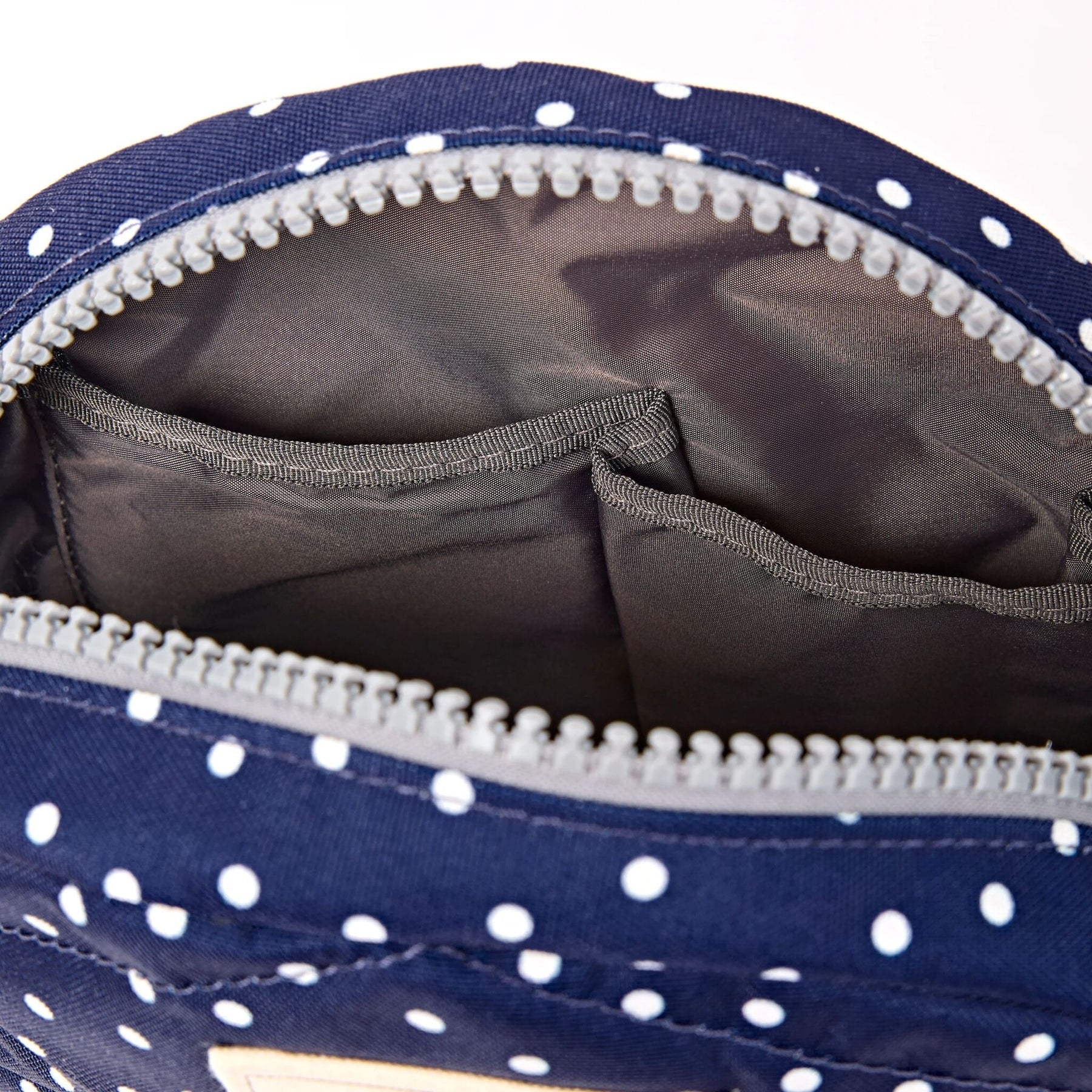 Roka Paddington B Round - Crossbody Bag -Sustainable Canvas - Navy Polka Dot (Limited Edition) (Copy)